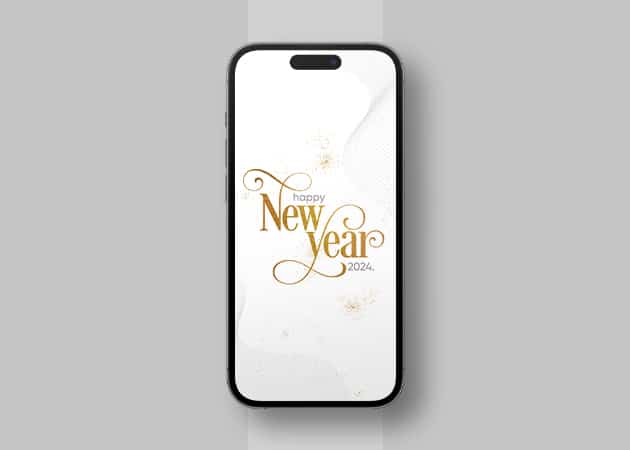 Glittered Happy New Year 2024 wallpaper for iPhone