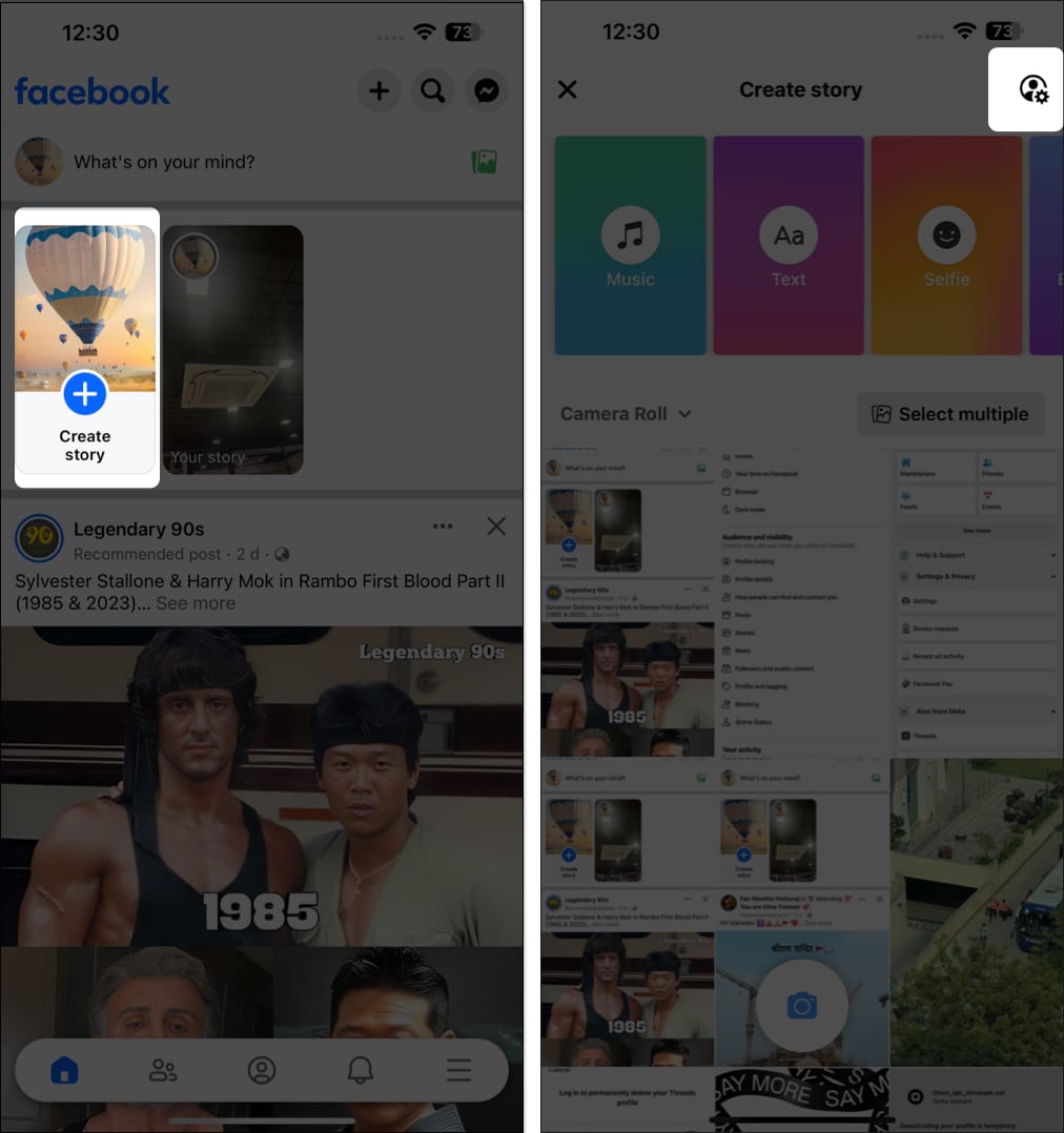 Go to settings choose hide story from select done