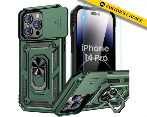 Goton for iPhone 14 and iPhone 14 Pro Case with Screen Protector