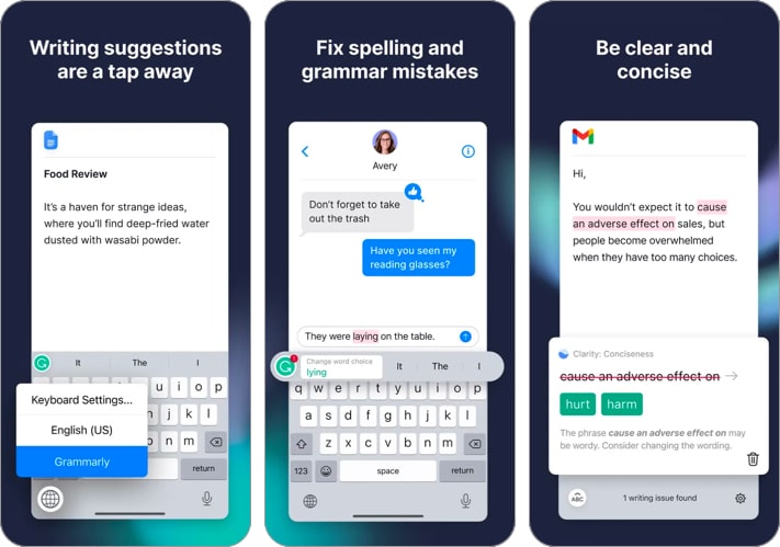 Grammarly Keyboard App for iPhone