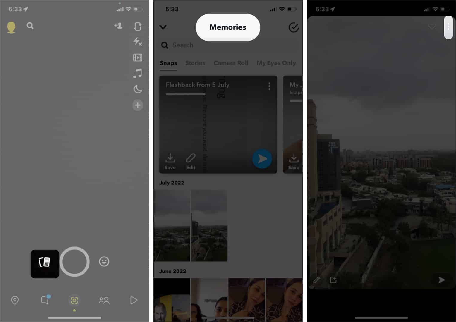 How to Remix Snaps from your Memories 1