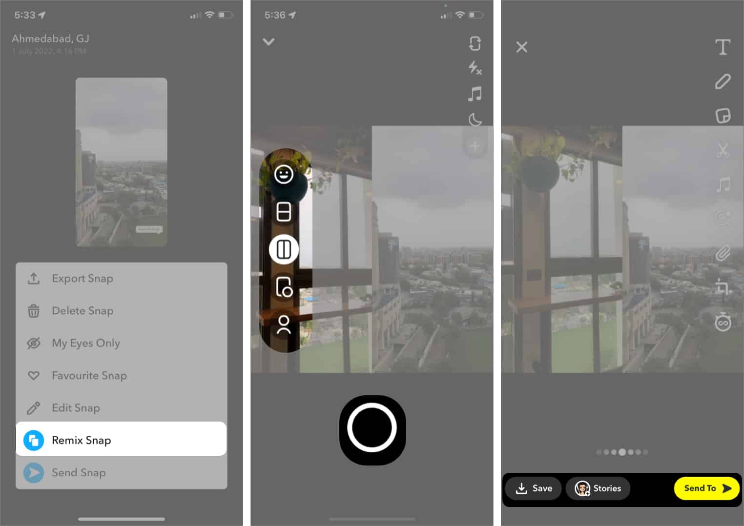 How to Remix Snaps from your Memories 2