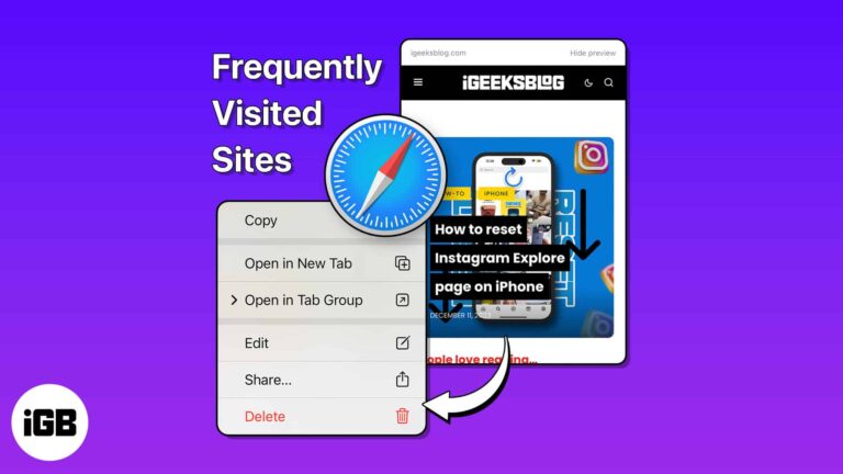 How to remove frequently visited sites in Safari on iPhone, iPad