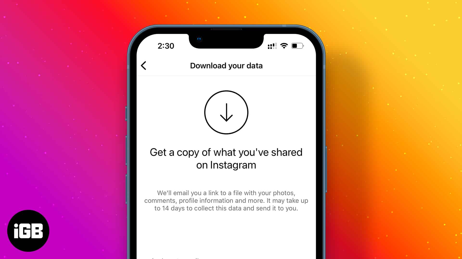 How to download and view your instagram data