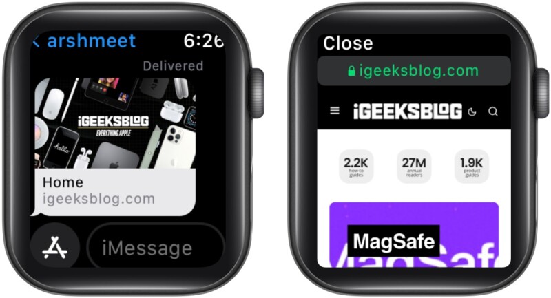 How to open a website on your Apple Watch