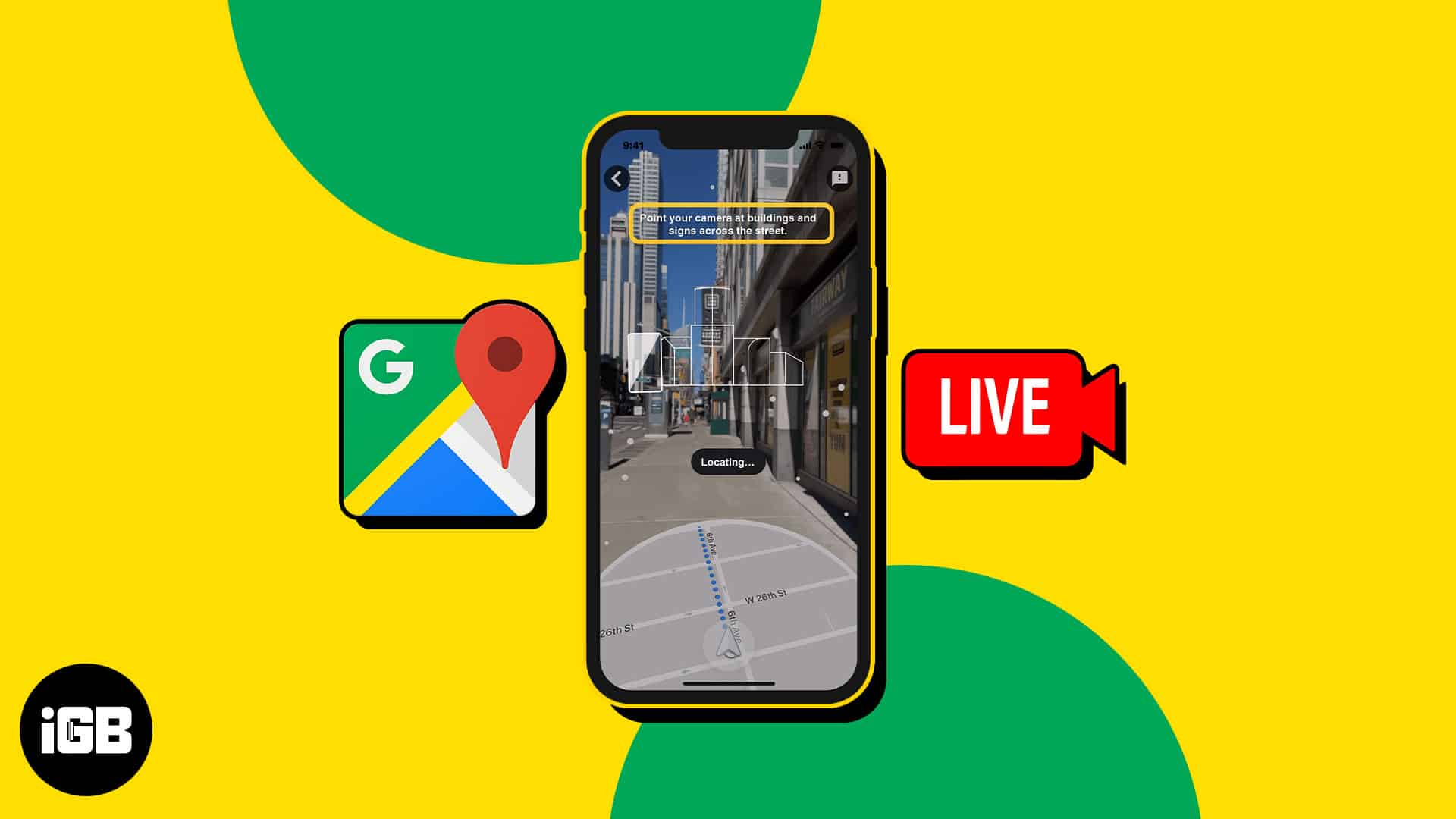 How to use live view in google maps on iphone