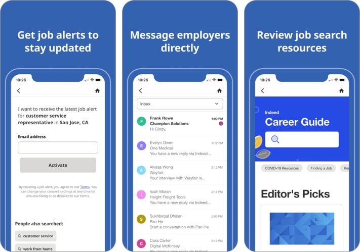 Indeed best job search apps screenshot