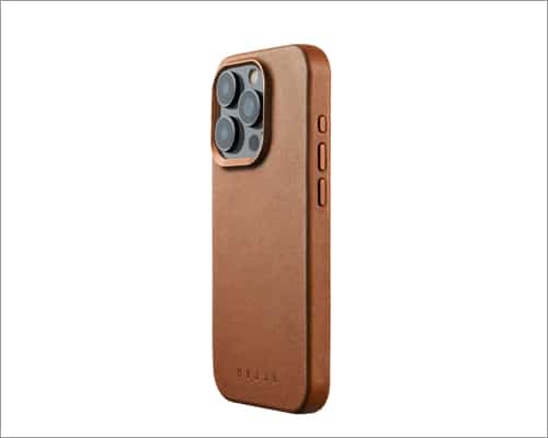 Mujjo leather case for iphone 15 pro