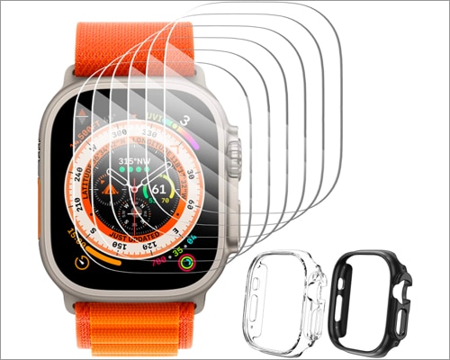 NewWays protective film 6+2 pack for Apple Watch Ultra