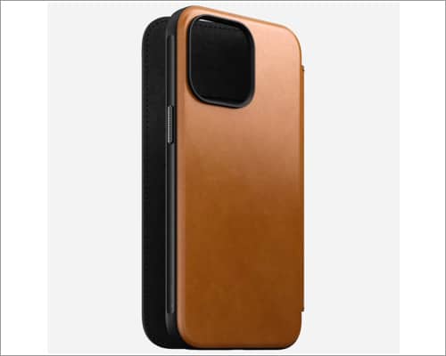 Nomad Modern Leather Folio Case for iPhone 15 Pro Max