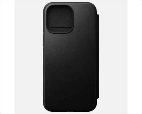 Nomad Modern Leather Folio iPhone 14 Plus and Pro case with wallet