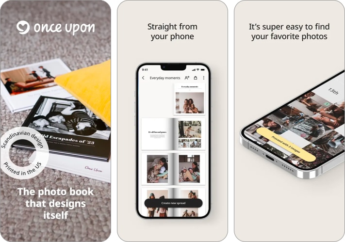 Once Upon best photo book app for iPhone and iPad