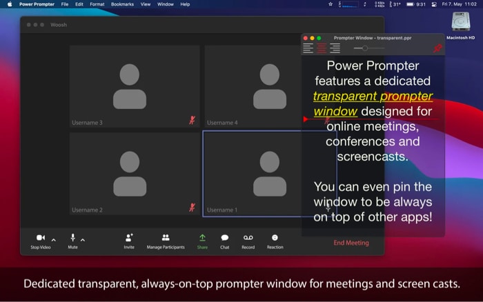 Power Prompter Express teleprompter apps for Mac