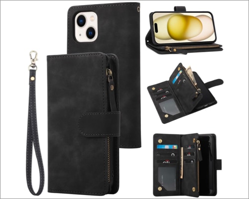 RANYOK Wallet Case for iPhone 15