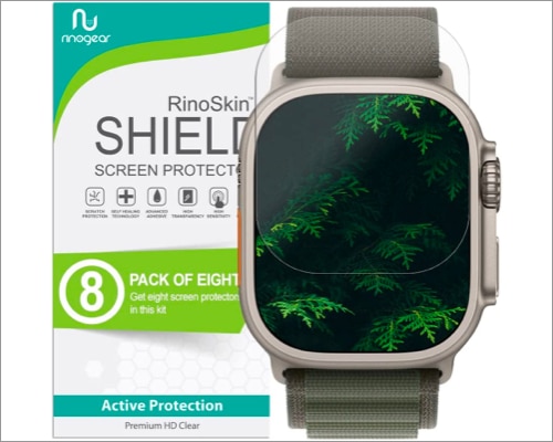 RinoGear screen protector 8 pack for Apple Watch Ultra