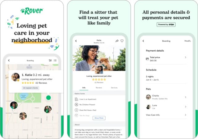 Rover Pet Care iOS App Screenshot