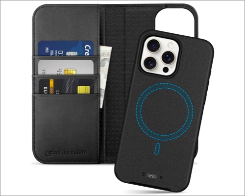  SHIELDON Wallet Case for iPhone 15 Pro Max