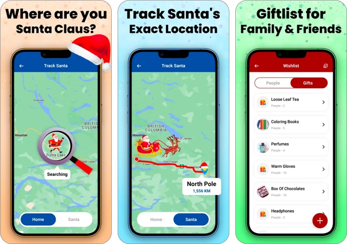 Santa Tracker & Wishlist Maker Best apps to track Santa