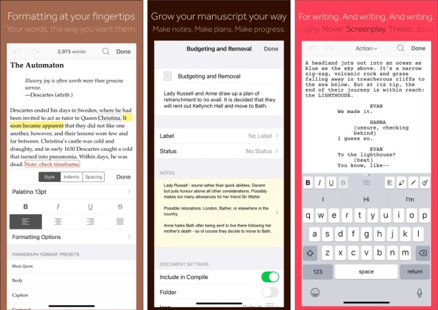 Scrivener Writing App for iPhone and iPad