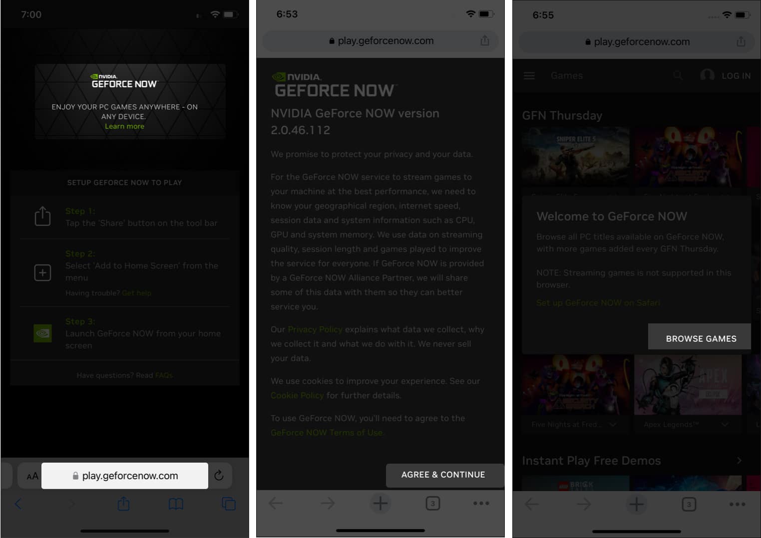 Select Browse Games on official GeForce Now page
