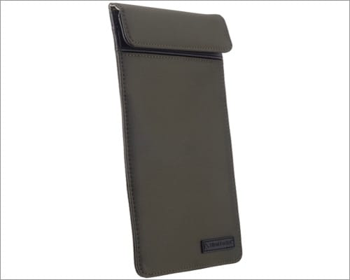Silent pocket slnt faraday bag smartphone sleeve leather or waterproof nylon signal blocking device