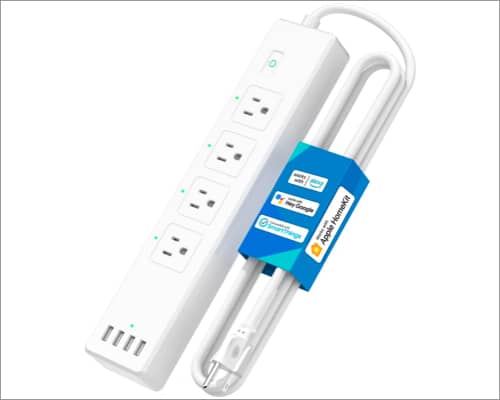 Meross Smart Plug Power Strip Compatible with Apple HomeKit