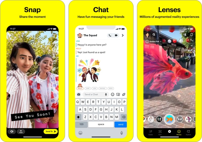 Snapchat best social media iPhone app