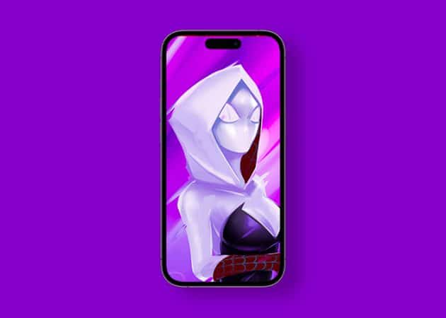 Spider Gwen comic wallpaper for iPhone