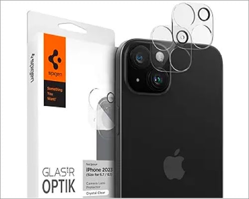 Spigen lens protectors for iPhone 15 and 15 Plus
