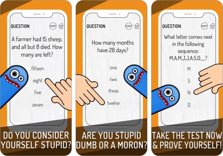 Stupid Test trivia game iPhone and iPad