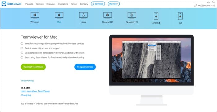 TeamViewer for Mac Screenshot