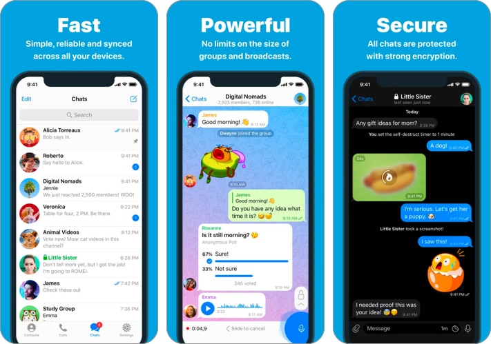 Telegram best communication iPhone app