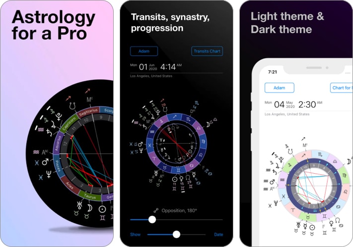 Time Nomad Astrology Charts app for iPhone
