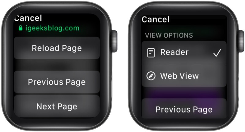 Tricks to browse a website on Safari browser on Apple Watch