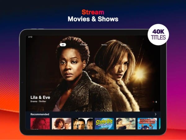 Tubi app to watch movies on iPad
