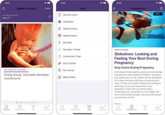 WebMD Pregnancy app for iPhone and iPad