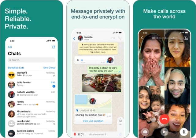 WhatsApp Messenger iPhone and iPad App for Senior Citizen Screenshot