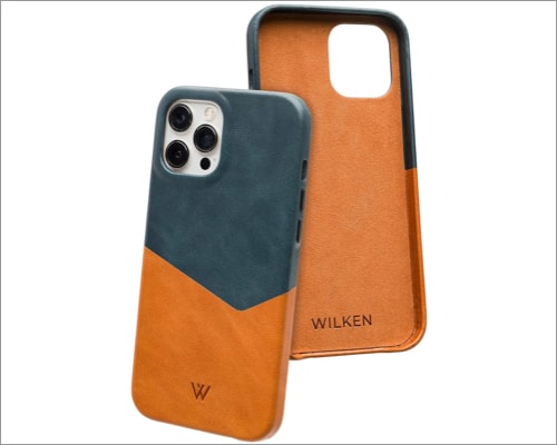 Wilken top grain leather case for iphone 15
