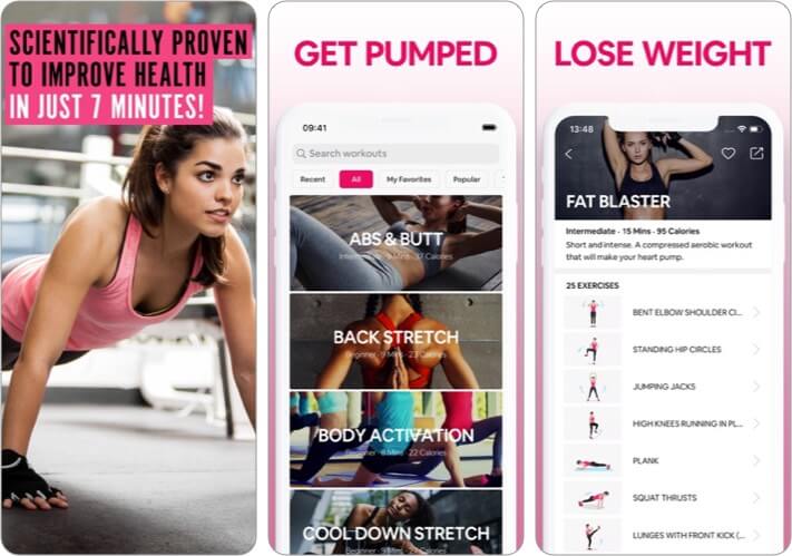 Workout for Women iOS App Screenshot