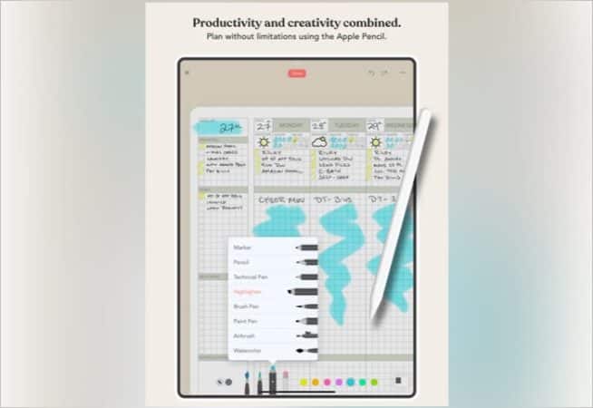 Zinnia-digital-planner-iPad-app-screenshot