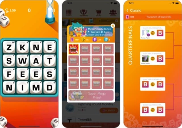 boggle with friends iphone game screenshot
