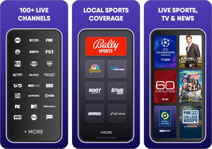 fuboTV Watch Live Sports, TV iPhone and iPad app screenshot