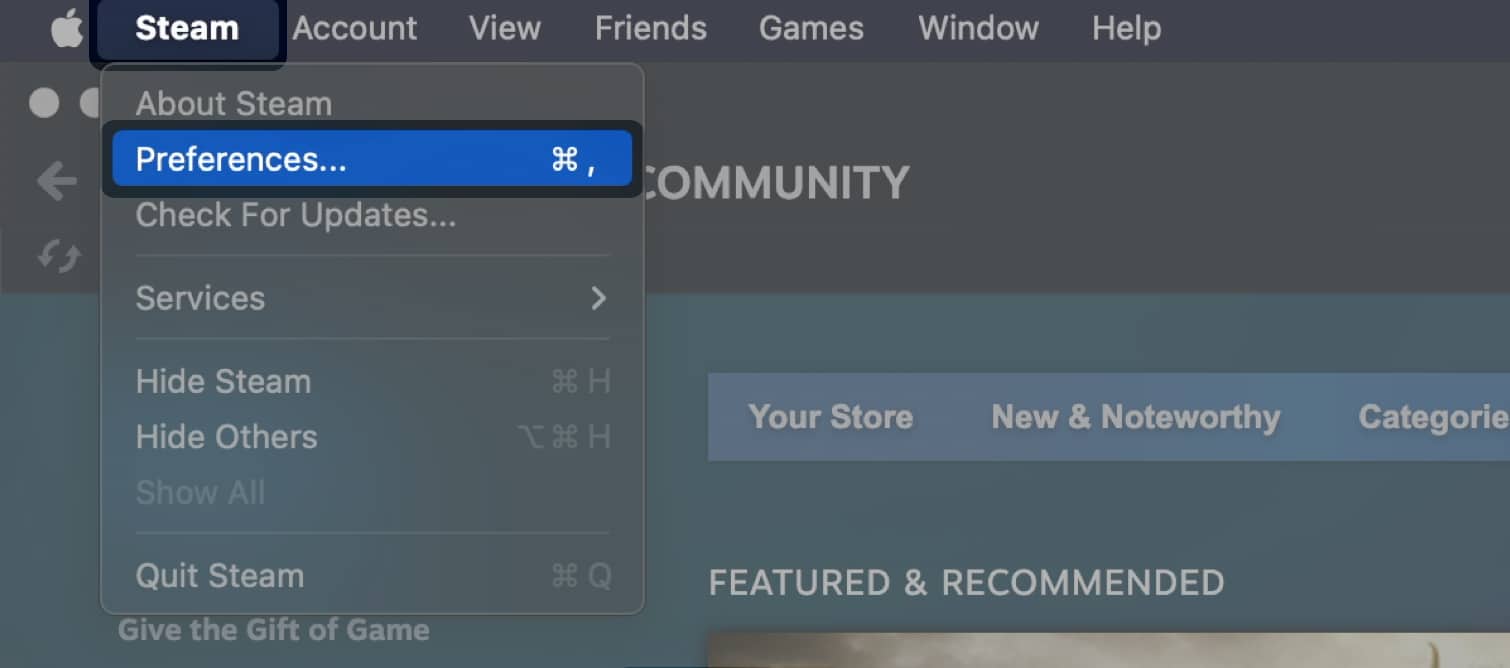 go to Steam and select preferences