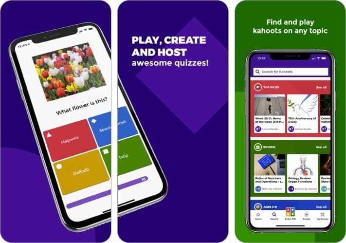 kahoot! play & create quizzes iphone and ipad multiplayer game screenshot