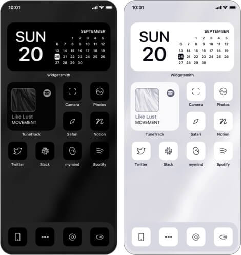 monochrome app icon sets for iphone and ipad
