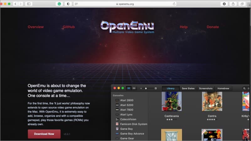 OpenEmu Mac SNES Emulator Screenshot