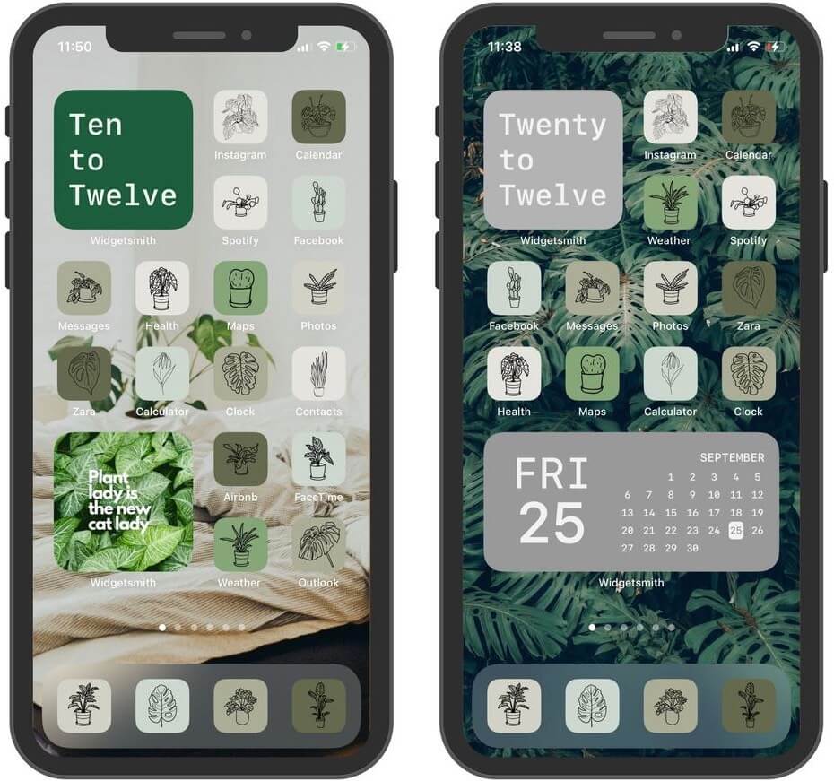 plant theme app icons bundle for iphone and ipad