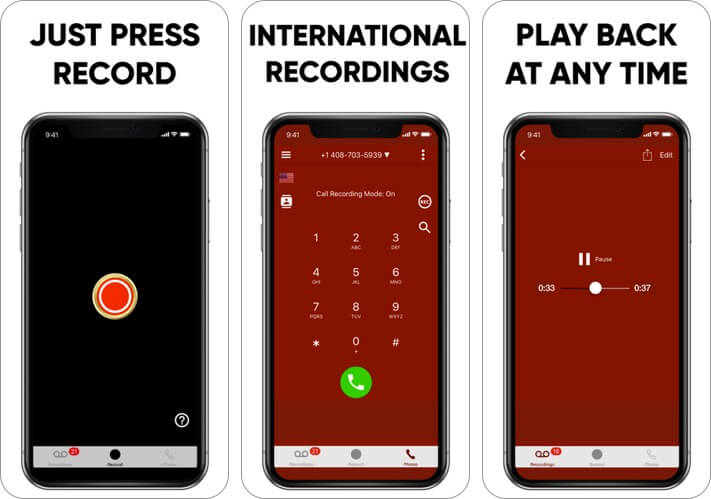 recording app recall iphone call recorder app screenshot