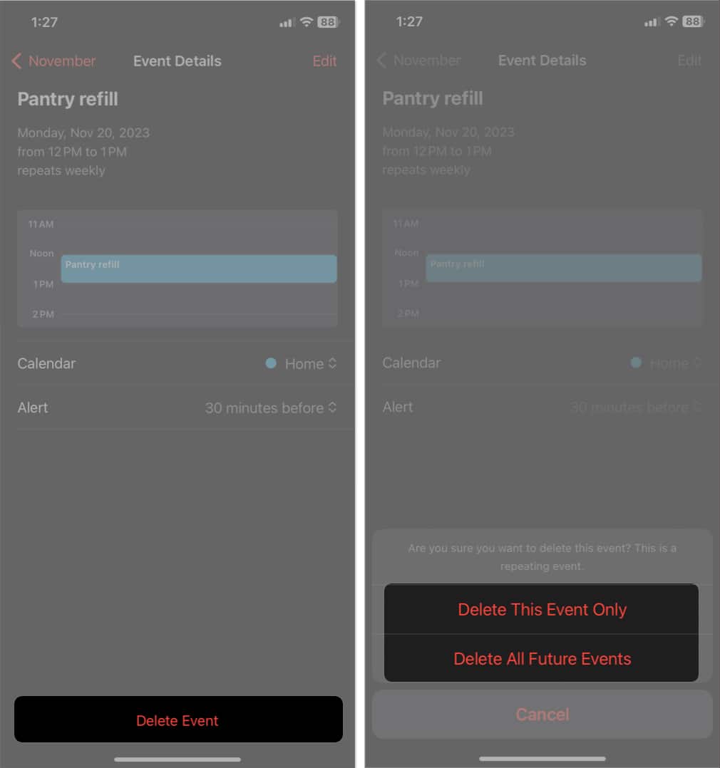 How to delete Calendar Events on iPhone or iPad iGeeksBlog