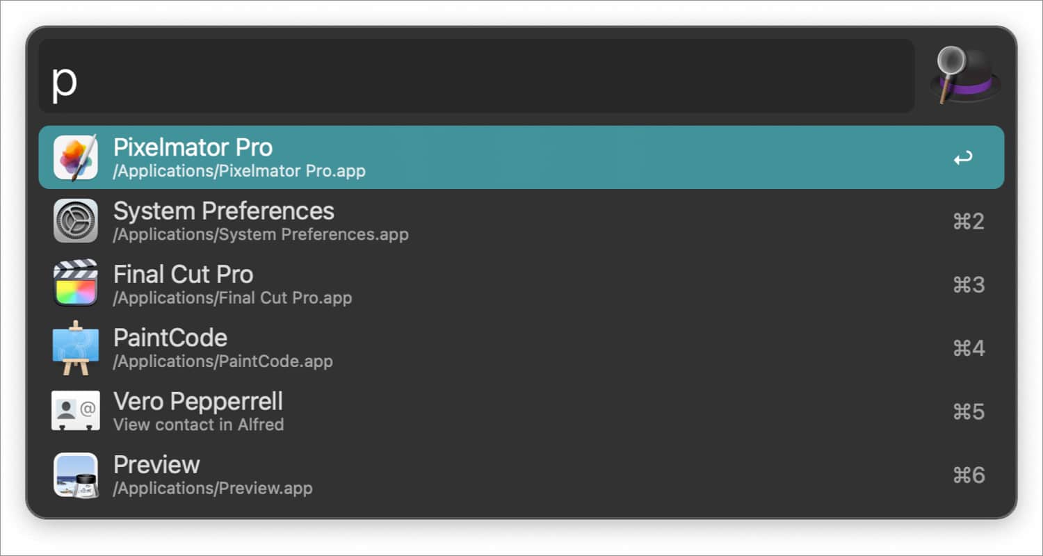 Alfred Mac app screenshot